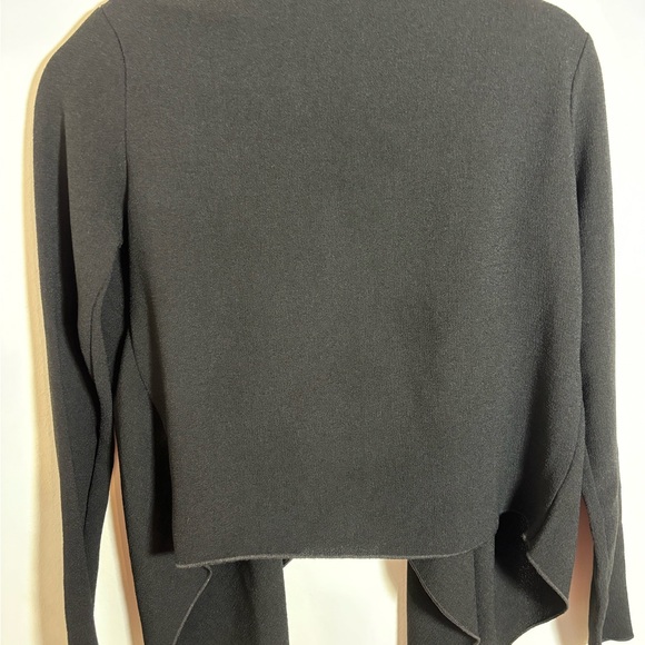 Missguided longsleeve black waterfall cardigan size small 140 - Picture 5 of 5